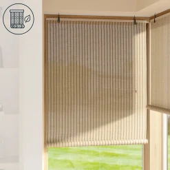 Store enrouleur tamisant sans perçage Awatea beige l.60 x H.180cm Goodhome