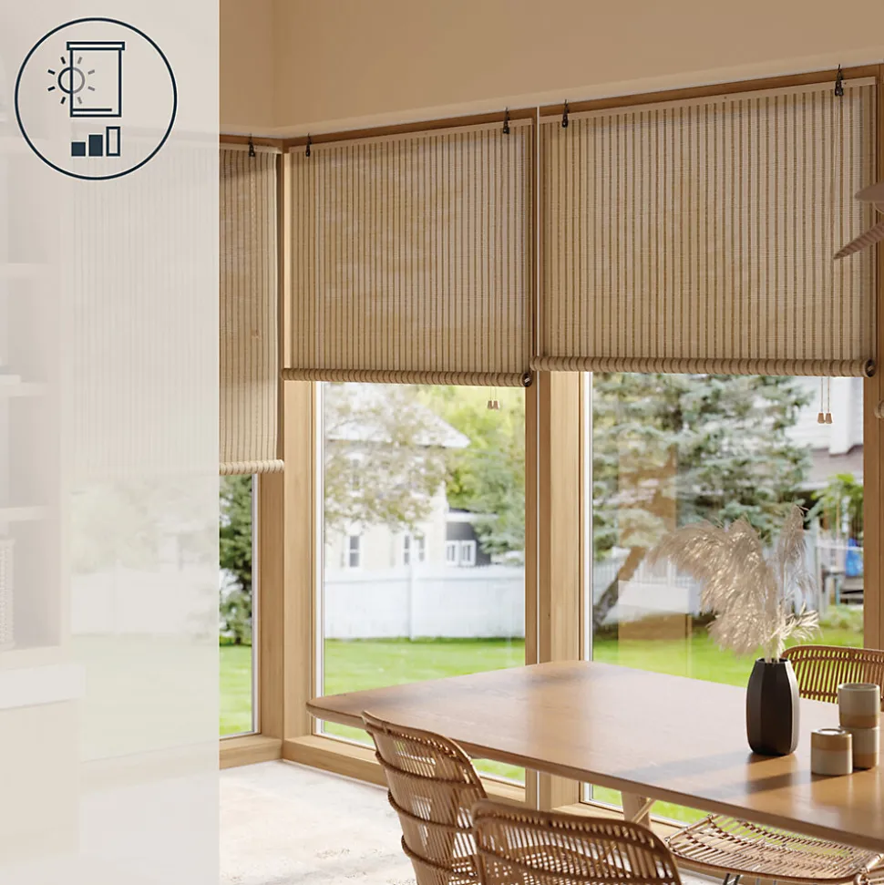 Store enrouleur tamisant sans perçage Awatea beige l.60 x H.180cm Goodhome