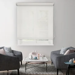 Store enrouleur tamisant blanc cassé l.70 x H.190cm Madeco