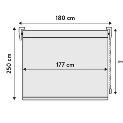 Store Enrouleur Tamisant Trends Vieux rose 180 X 250cm, Viewtex