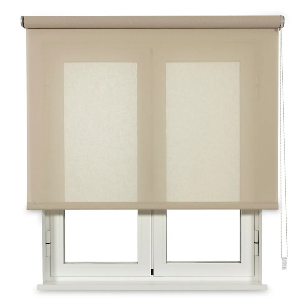Store Enrouleur Tamisant Cotton Beige 120 X 250cm , Viewtex