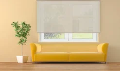 Store Enrouleur Tamisant Cotton Beige 120 X 250cm , Viewtex