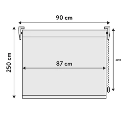 Store Enrouleur Tamisant Trends Gris 90 X 250cm, Viewtex