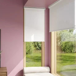 Store enrouleur tamisant sans perçage Halo 2 blanc cassé l.55 x H.180cm Goodhome