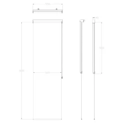Store enrouleur tamisant sans perçage Halo 2 blanc cassé l.55 x H.180cm Goodhome