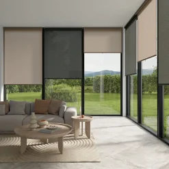 Store enrouleur tamisant sans perçage Eccles noir l.45 x H.140cm Goodhome