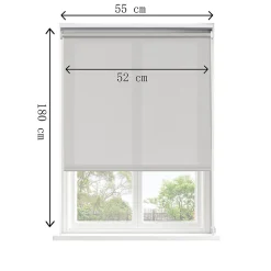Store enrouleur tamisant sans perçage Halo 2 gris perle l.55 x H.180cm Goodhome