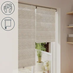 Store enrouleur tamisant sans perçage Masana beige l.75 x H.240cm Goodhome