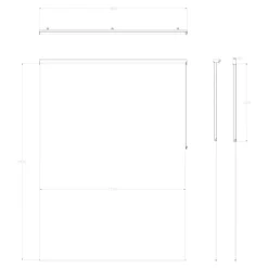 Store enrouleur tamisant sans perçage Halo 2 blanc cassé l.180 x H.240cm Goodhome