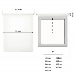 Store Enrouleur Tamisant Blanc 45 x 180 cm