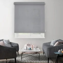 Store enrouleur tamisant gris clair l.60 x H.190cm Madeco