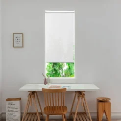 Store enrouleur thermique salle de bains Badallo blanc l.45 x H.140cm Goodhome