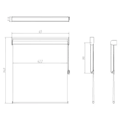 Store enrouleur thermique salle de bains Badallo blanc l.45 x H.140cm Goodhome