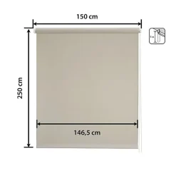 Store enrouleur Translucide Daylight - Easydeco - Beige - 150 x 250 cm