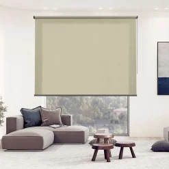 Store Enrouleur translucide Premium avec finitions en Aluminium pour fenêtres et Portes Écru 180x250 cm