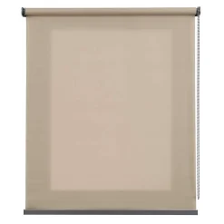 Store Enrouleur translucide Premium avec finitions en Aluminium pour fenêtres et Portes Beige 120x250 cm