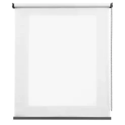 Store Enrouleur Translucide Premium Finitions en Aluminium Blanc 140 x 180 cm