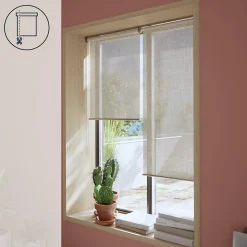 Store enrouleur voile sans perçage Emini beige l.60 x H.180cm Goodhome