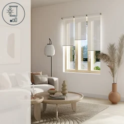 Store enrouleur voile sans perçage Annuri blanc l.40 x H.140cm Goodhome
