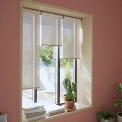 Store enrouleur voile sans perçage Emini beige l.40 x H.140cm Goodhome