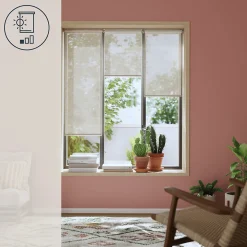 Store enrouleur voile sans perçage Emini beige l.40 x H.140cm Goodhome