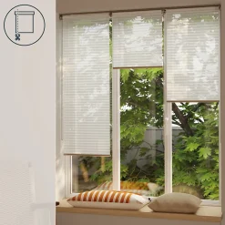 Store enrouleur voile sans perçage Asthall blanc l.40 x H.140cm Goodhome