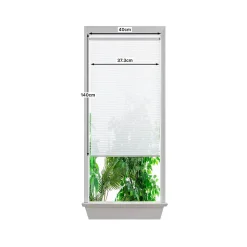 Store enrouleur voile sans perçage Asthall blanc l.40 x H.140cm Goodhome