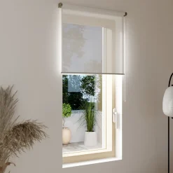 Store enrouleur voile sans perçage Annuri blanc l.90 x H.180cm Goodhome