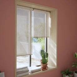 Store enrouleur voile sans perçage Emini beige l.55 x H.180cm Goodhome