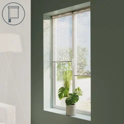 Store enrouleur voile sans perçage Flasor blanc cassé l.45 x H.140cm Goodhome