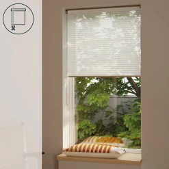 Store enrouleur voile sans perçage Asthall blanc l.75 x H.180cm Goodhome
