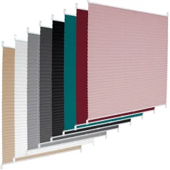 Store Plissé Klemmfix 55x200 cm, Bordeaux, sans Perçage