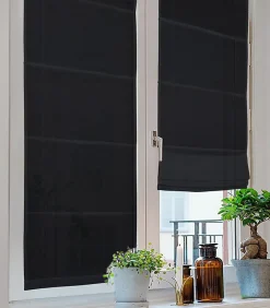 Store tapissier occultant noir 60x180cm - 60x180cm - Noir