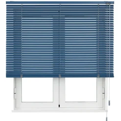 Store Vénitien Aluminium 25mm Bleu 80 X 250cm , Viewtex