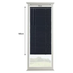 Store vénitien bois Cana noir l.55 x H.180cm Goodhome