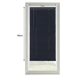 Store vénitien bois Cana noir l.75 x H.180cm Goodhome