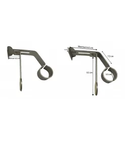 Support Barre à Rideaux Sans Perçage - Coffre Volet Roulant - Tringle diamètre 25-28 mm