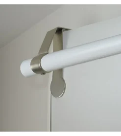 Support de barre à rideau nickel mat diamètre 20 pour coffre sans perçage - Nickel mat