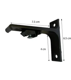 Support de fixation murale pour tringle rideau rail L75 mm
