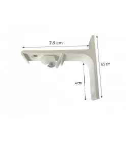 Support de fixation murale pour tringle rideau rail L75 mm