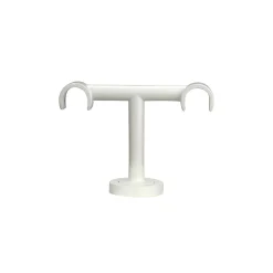 Support double plafond pour barre à rideau GoodHome 19 mm Anafi blanc