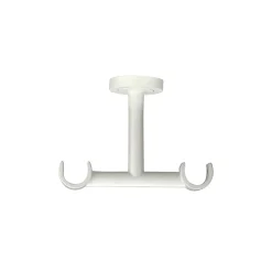 Support double plafond pour barre à rideau GoodHome 19 mm Anafi blanc
