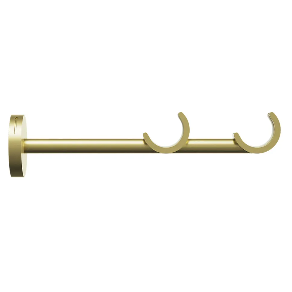 Support double tringle à rideau à percer Elasa métal doré Ø19mm GoodHome