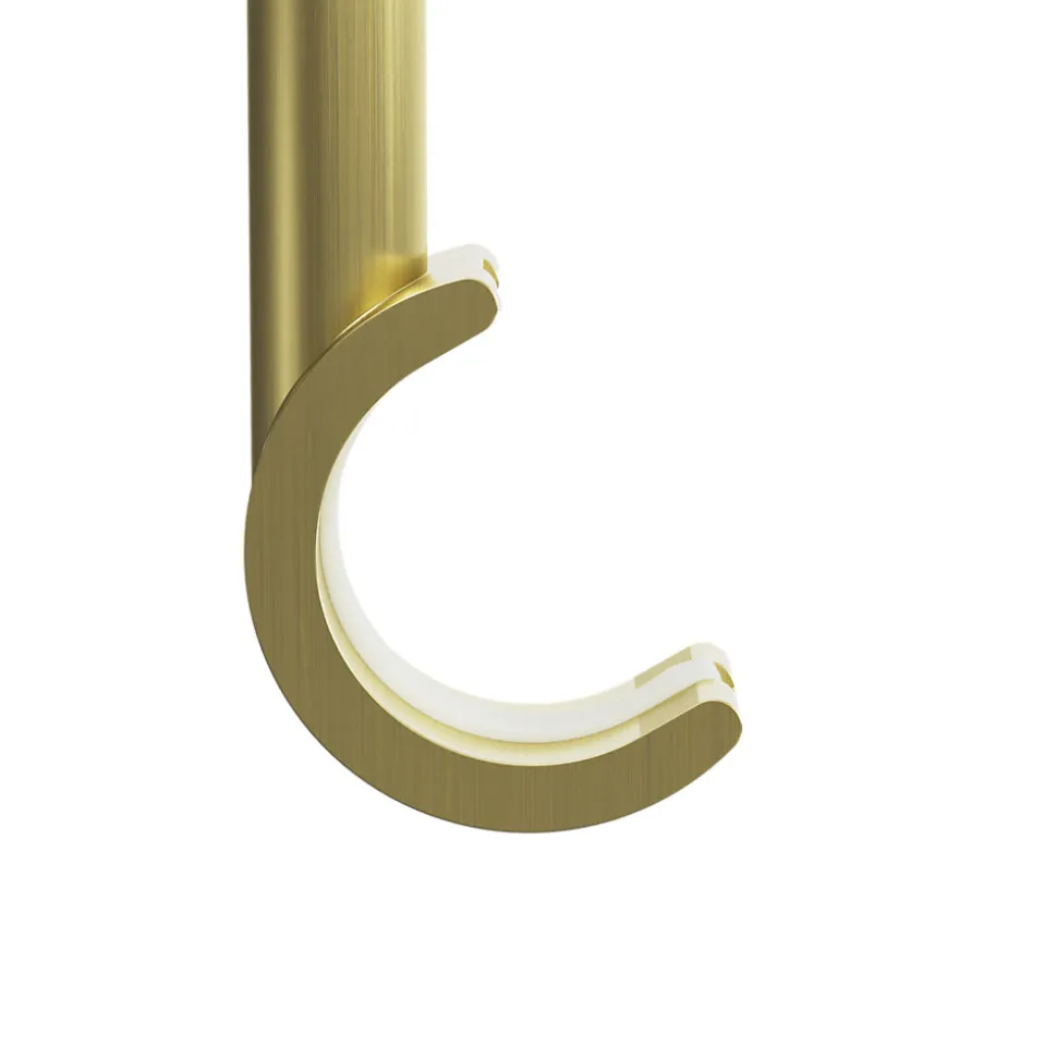 Support double tringle à rideau à percer Elasa métal doré Ø19mm GoodHome