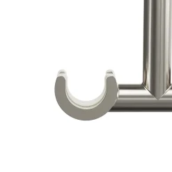 Support double tringle à rideau fixation plafond Athens métal gris chromé Ø16mm GoodHome