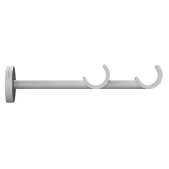 Support double tringle à rideau à percer Anafi métal blanc Ø19/28mm GoodHome