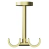Support double tringle à rideau fixation plafond Elasa métal doré Ø19mm GoodHome
