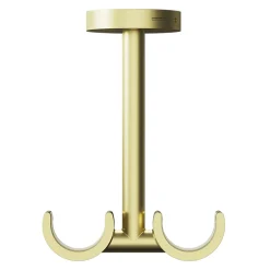 Support double tringle à rideau fixation plafond Elasa métal doré Ø19mm GoodHome