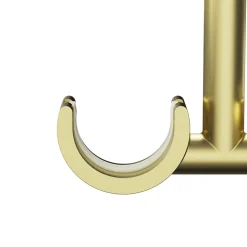 Support double tringle à rideau fixation plafond Elasa métal doré Ø19mm GoodHome