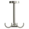 Support double tringle à rideau fixation plafond Athens métal gris chromé Ø19mm GoodHome